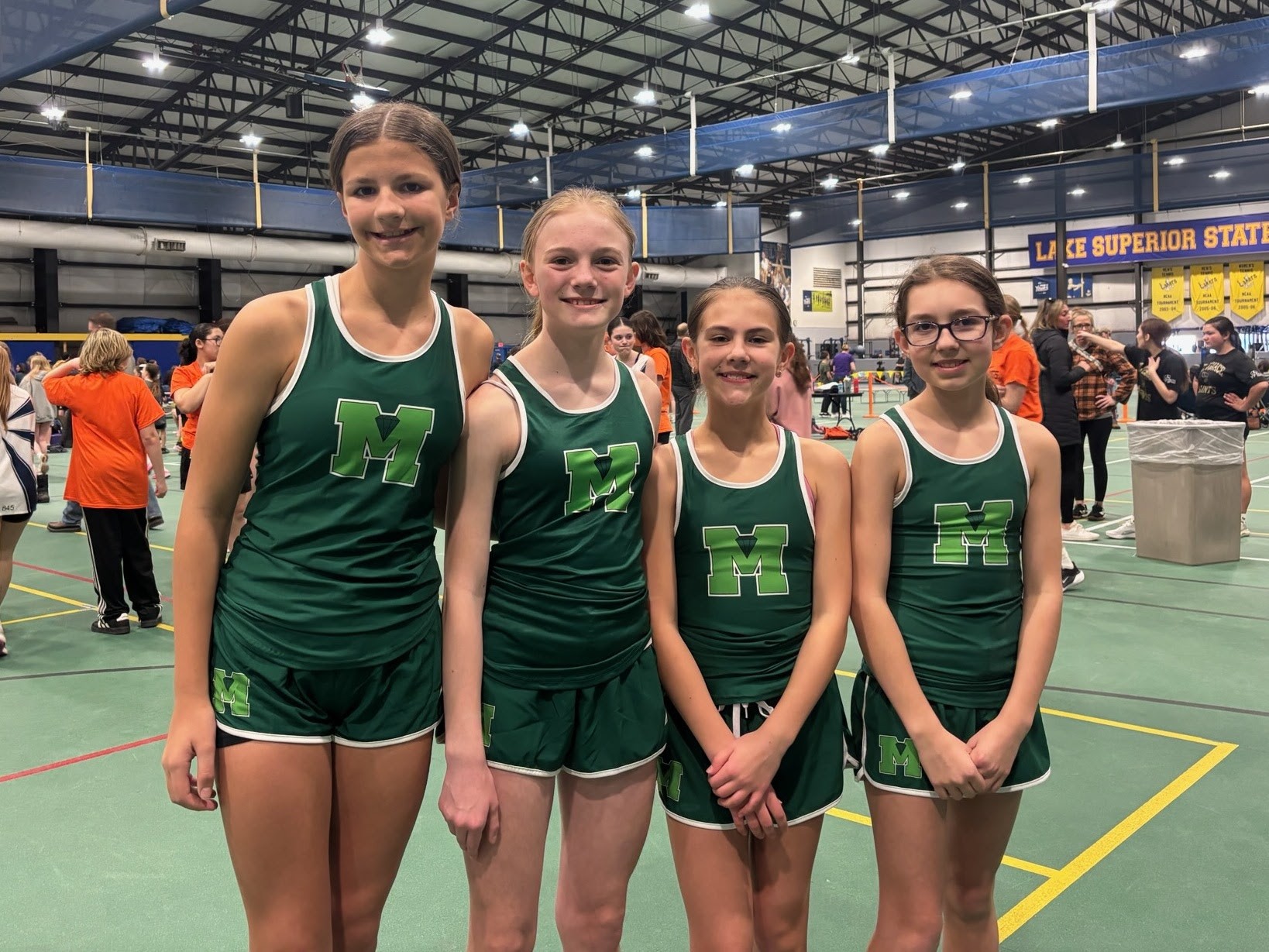 Track athletes in action